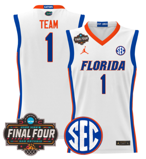 Team Jersey #1 Florida Gators 2025 Final Four Patch Basketball Stitched - Image 2