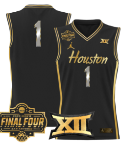 Team Jersey #1 Houston Cougars 2025 Final Four Patch Basketball Stitched