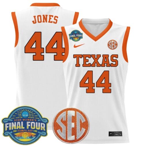 Taylor Jones Jersey #44 Texas Longhorns 2025 Sec Final Four Patch Basketball Stitched - Image 2