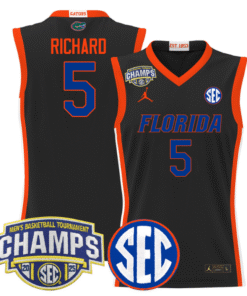 Will Richard Jersey #5 Florida Gators 2025 Tournament Champions Patch Basketball Stitched 9 W0PNUA2
