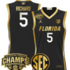 Will Richard Jersey #5 Florida Gators 2025 Tournament Champions Patch Basketball Stitched