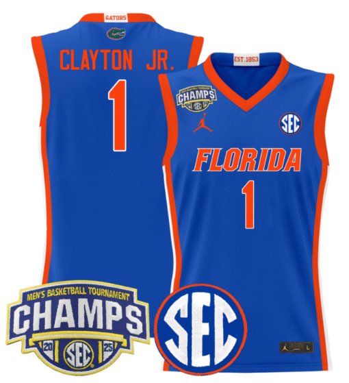 Walter Clayton Jr Jersey #1 Florida Gators 2025 Tournament Champions Stitched Basketball - Image 4