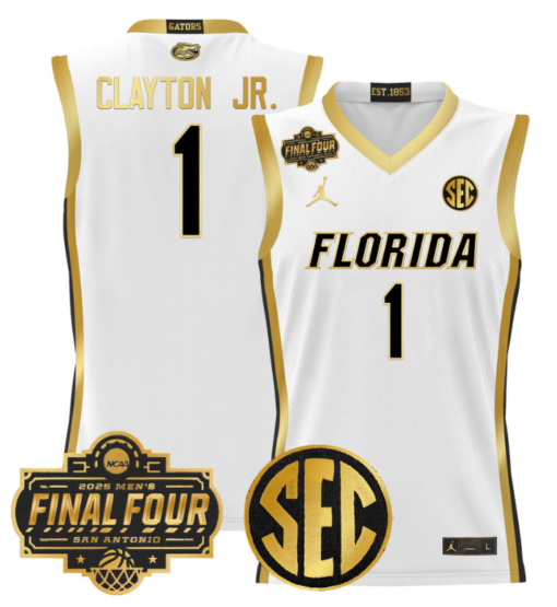 Walter Clayton Jr Jersey #1 Florida Gators 2025 Final Four Patch Basketball Stitched - Image 2