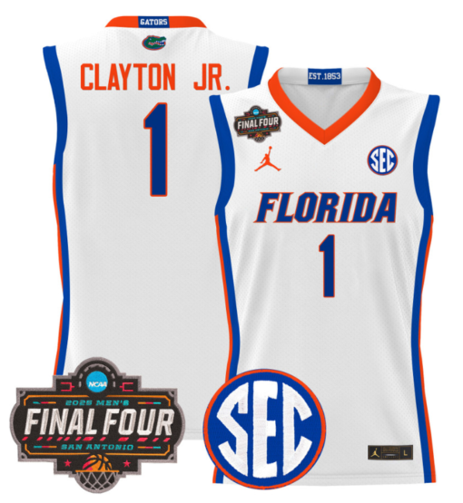 Walter Clayton Jr Jersey #1 Florida Gators 2025 Final Four Patch Basketball Stitched - Image 3
