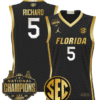 Will Richard Jersey #5 Florida Gators 2025 National Champions Patch Basketball Stitched
