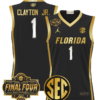 Walter Clayton Jr Jersey #1 Florida Gators 2025 Final Four Patch Basketball Stitched