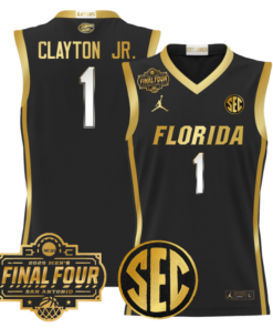Walter Clayton Jr Jersey #1 Florida Gators 2025 Final Four Patch Basketball Stitched