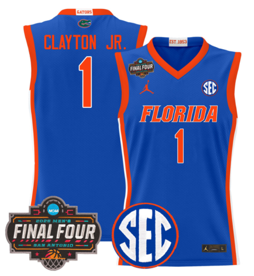Walter Clayton Jr Jersey #1 Florida Gators 2025 Final Four Patch Basketball Stitched - Image 4