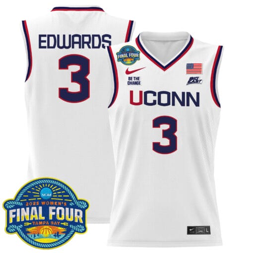 Aaliyah Edwards Jersey #3 UConn Huskies 2025 Big Eat Final Four Patch Stitched Basketball - Image 3