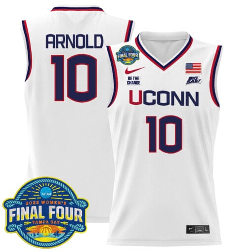 KK Arnold Jersey #10 UConn Huskies 2025 Big Eat Final Four Patch Stitched Basketball - Image 2
