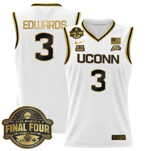 Aaliyah Edwards Jersey #3 UConn Huskies 2025 Big Eat Final Four Patch Stitched Basketball - Image 4