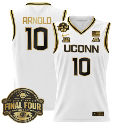 KK Arnold Jersey #10 UConn Huskies 2025 Big Eat Final Four Patch Stitched Basketball - Image 3