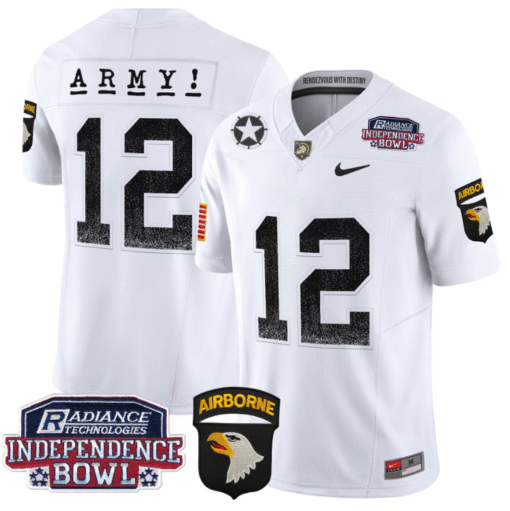 12th Man Jersey #12 Army Black Knights Independence Bowl Patch Stitched Football - Image 2