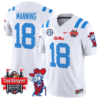 Archie Manning Jersey #18 Ole Miss Rebels 2025 Gator Bowl Patch Stitched Football
