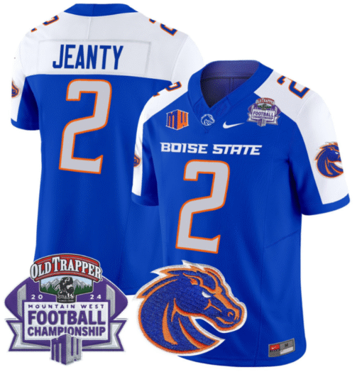 Ashton Jeanty Jersey #2 Boise State Broncos 2024 Championship Stitched Football - Image 4