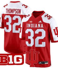 Anthony Thompson Jersey 32 Indiana Hoosiers 2024 Game V2 Football Crimson Alternate