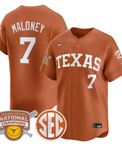 Ashton Maloney Jersey 7 Texas Longhorns 2025 National Champions Orange