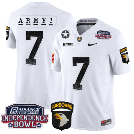 Bastogne Jersey #7 Army Black Knights Independence Bowl Patch Stitched Football - Image 2