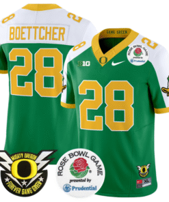 Alternative view of Bryce Boettcher Jersey #28 Oregon Ducks Rose Bowl Stitched Football