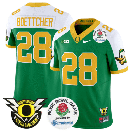 Bryce Boettcher Jersey #28 Oregon Ducks Rose Bowl Stitched Football - Image 2
