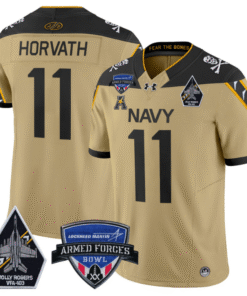 Blake Horvath Jersey #11 Navy Midshipmen 2025 Armed Forces Bowl Stitched Football