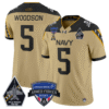 Braxton Woodson Jersey #5 Navy Midshipmen 2025 Armed Forces Bowl Stitched Football