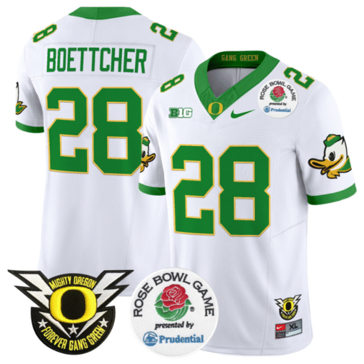 Bryce Boettcher Jersey #28 Oregon Ducks Rose Bowl Stitched Football - Image 3