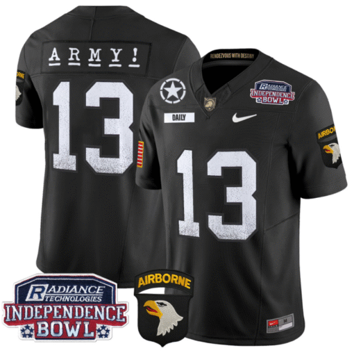 Bryson Daily Jersey #13 Army Black Knights Independence Bowl Patch Stitched Football - Image 5