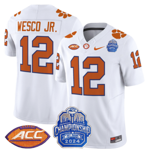 Bryant Wesco Jr Jersey #12 Clemson Tigers 2024 ACC Championship Stitched Football - Image 2