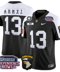 Bryson Daily Jersey #13 Army Black Knights Independence Bowl Patch Stitched Football