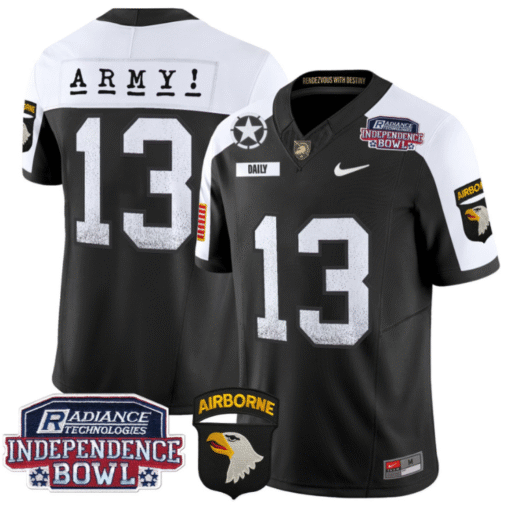 Bryson Daily Jersey #13 Army Black Knights Independence Bowl Patch Stitched Football