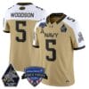 Braxton Woodson Jersey #5 Navy Midshipmen 2025 Armed Forces Bowl Patch Stitched Football