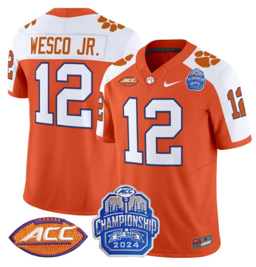 Bryant Wesco Jr Jersey #12 Clemson Tigers 2024 ACC Championship Stitched Football - Image 6