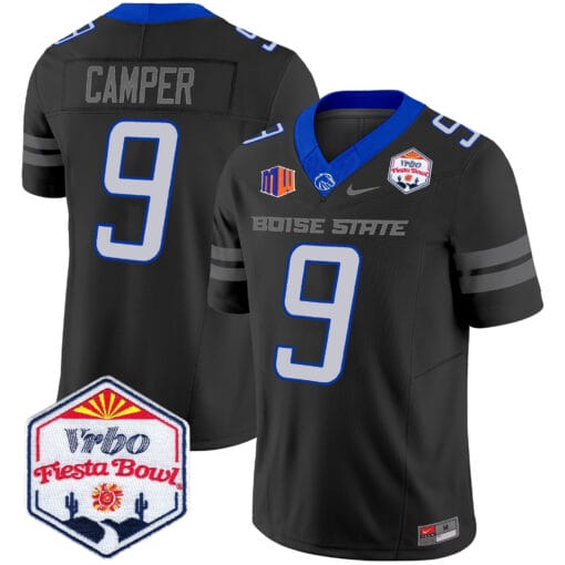 Cameron Camper Jersey #9 Boise State Broncos 2025 Fiesta Bowl Patch Stitched Football 1 Cameron Camper Jersey #9 Boise State Broncos 2025 Fiesta Bowl Patch Stitched Football