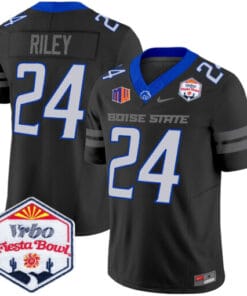 Dylan Riley Jersey #24 Boise State Broncos 2025 Fiesta Bowl Patch Vapor Stitched Football