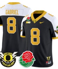 Dillon Gabriel Jersey #8 Oregon Ducks 2025 Rose Bowl Game Patch Vapor Stitched Football