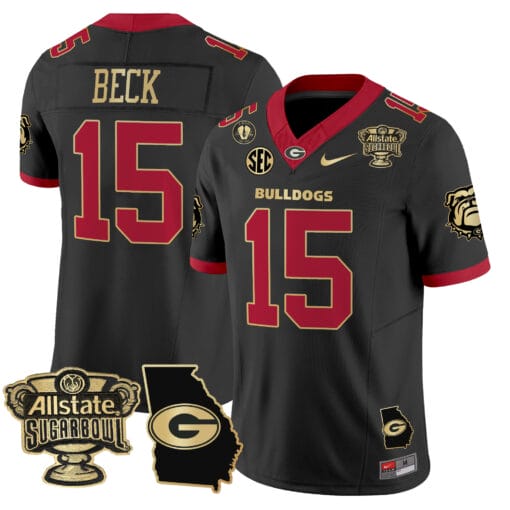 Carson Beck Jersey #15 Georgia Bulldogs 2025 Sugar Bowl Patch Vapor Limited Stitched Football 5 Carson Beck Jersey #15 Georgia Bulldogs 2025 Sugar Bowl Patch Vapor Limited Stitched Football - Image 5
