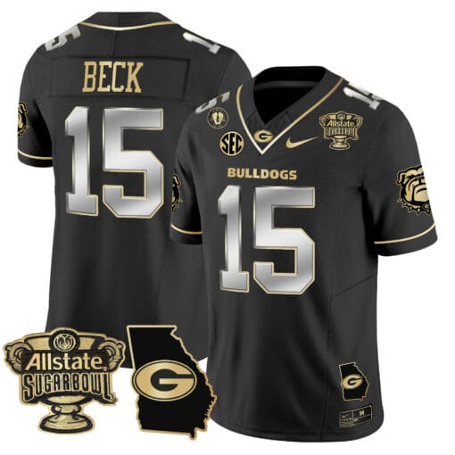 Carson Beck Jersey #15 Georgia Bulldogs 2025 Sugar Bowl Patch Vapor Limited Stitched Football 4 Carson Beck Jersey #15 Georgia Bulldogs 2025 Sugar Bowl Patch Vapor Limited Stitched Football - Image 4