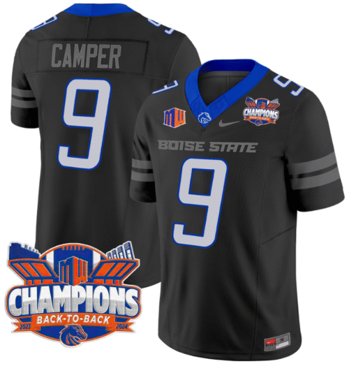 Cameron Camper Jersey #9 Boise State Broncos Back To Back Champions Stitched Football