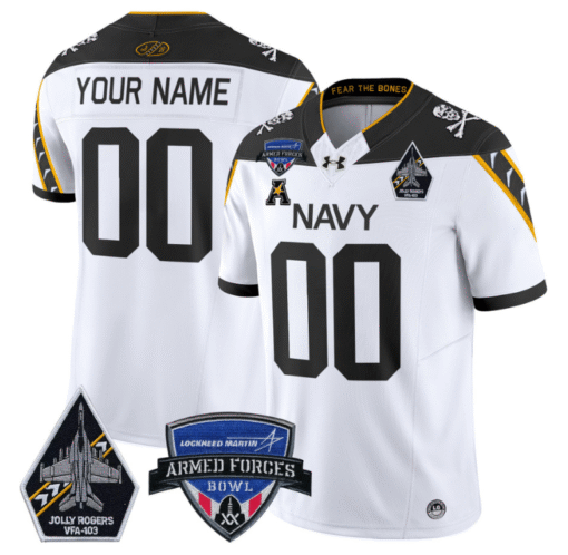 Custom Navy Midshipmen Jersey 2025 Armed Forces Bowl Stitched Football - Image 5