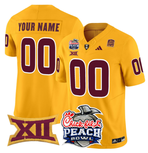 Custom Arizona State Jersey 2025 Peach Bowl Patch Stitched Football - Image 6
