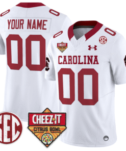 Alternative view of Custom South Carolina Jersey Cheez-It Citrus Bowl Patch Stitched Football