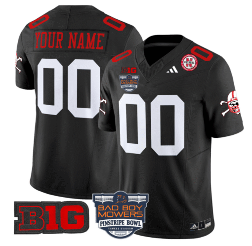 Custom Nebraska Cornhuskers Jersey 2025 Pinstripe Bowl Patch Stitched Football - Image 5
