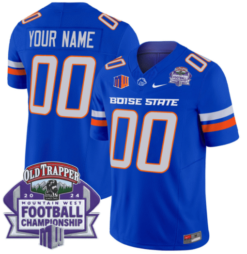 Custom Boise State Broncos Jersey 2024 Championship Patch Stitched Football - Image 3