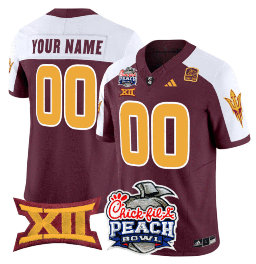 Custom Arizona State Jersey 2025 Peach Bowl Patch Stitched Football - Image 5