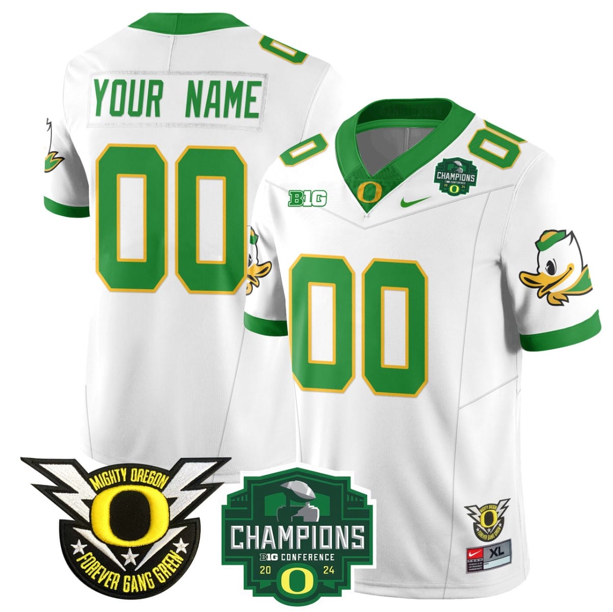 Custom Oregon Ducks Jersey Name, Number 2024 Big Ten Champions Stitched Football 6 Custom Oregon Ducks Jersey Name, Number 2024 Big Ten Champions Stitched Football - Image 6