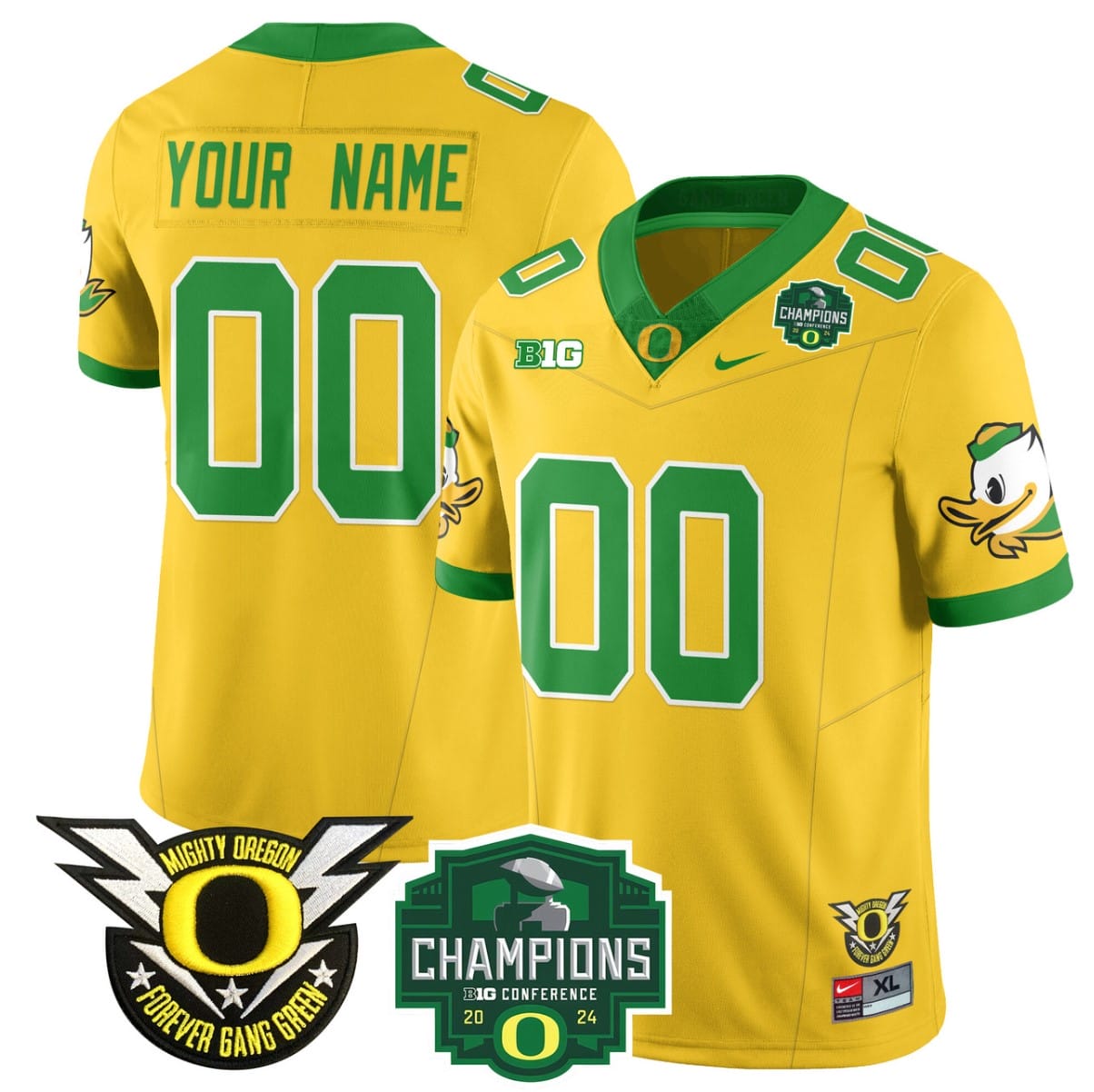 Custom Oregon Ducks Jersey Name, Number 2024 Big Ten Champions Stitched Football 5 Custom Oregon Ducks Jersey Name, Number 2024 Big Ten Champions Stitched Football - Image 5