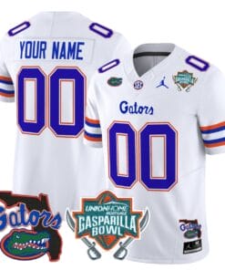 Alternative view of Custom Florida Gators Jersey 2025 Gasparilla Bowl Patch Stitched Football