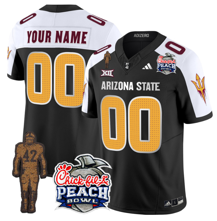 Custom Sun Devils Pat Tillman Jersey Arizona State Peach Bowl V2 Stitched Football 1 Custom Sun Devils Pat Tillman Jersey Arizona State Peach Bowl V2 Stitched Football