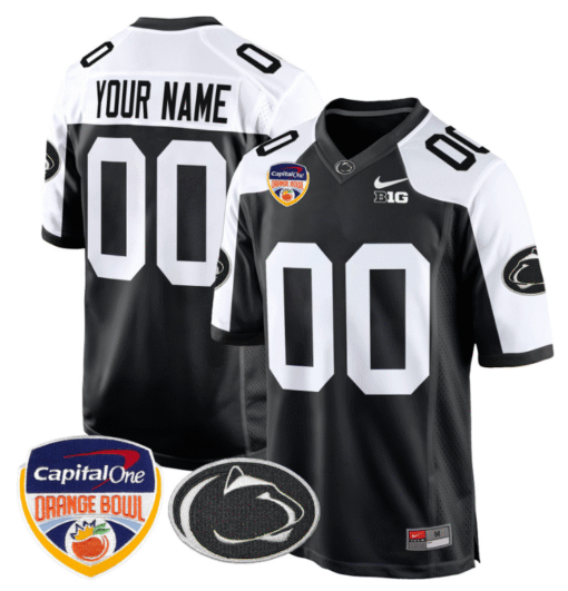 Custom Penn State Jersey Name, Number Orange Bowl Patch Stitched Football